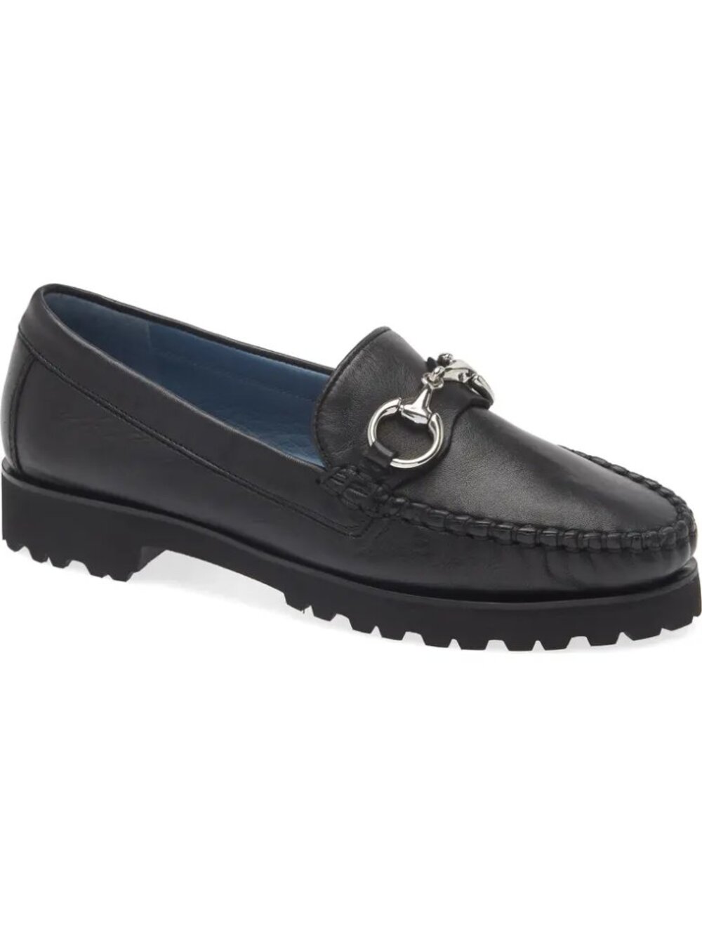 Robert Zur Black Soho Leather Horsebit Loafers with Silver Hardware. Sz: 10 N